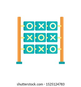 Circle cross game icon. Flat illustration of circle cross game vector icon for web design