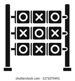 Circle cross game icon. Simple illustration of circle cross game vector icon for web design isolated on white background