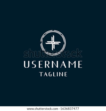 circle cross logo design inspriation . circle medical logo design template . sharp healthcare logo design