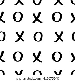 Circle and cross seamless pattern. Fashion graphic background design. Modern stylish abstract texture. Monochrome template for prints, textiles, wrapping, wallpaper, website etc. VECTOR illustration