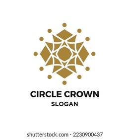 Circle Crown Gold Symbol Design Vintage