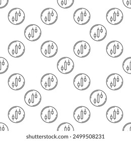 Circle with Crypto Candlestick Chart Pattern vector concept outline seamless pattern