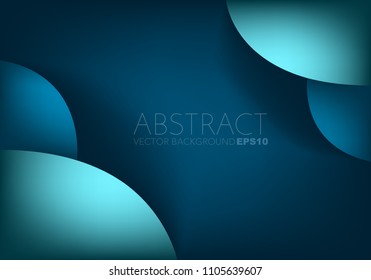 Circle curve vector background green and blue gradient colour overlap layer with space for text design