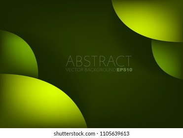 Circle curve vector background green gradient colour overlap layer with space for text design