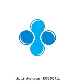 circle curves motion drop water geometric logo vector
