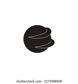 curvatura circular círculo de movimiento silueta objeto logotipo vector