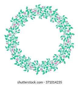 Circle cute hand drawn frames on the white background. Love bohemia concept for wedding invitation, card, ticket, branding, boutique logo, label. 