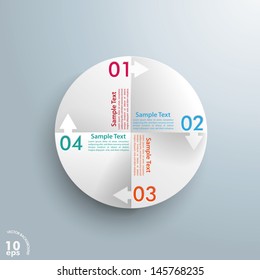 Circle cycle with arrows on the grey background. Eps 10 vector file.
