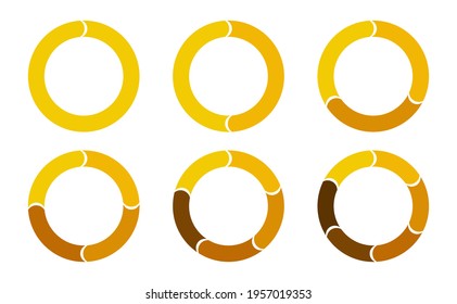 Circle cycle diagram in six step