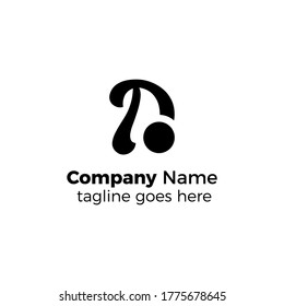 circle d logo design icon vector illustration simple line