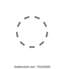 circle dash icon. Simple web black icon, can be used as web element icon on white background