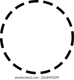 Circle dash line geometric shapes