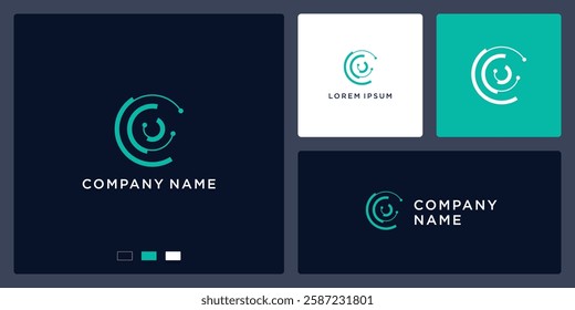 Circle data tech logo design