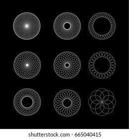 circle decoration art outline