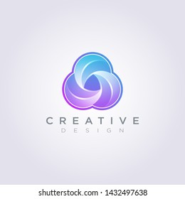 Circle Decoration Beatiful and Colorful Vector Illustration Design Clipart Symbol Logo Template.