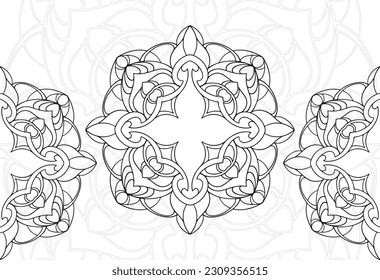 circle decorative element ornamental composition mandala ornament hand draw