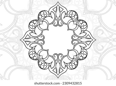 circle decorative element ornamental composition mandala ornament hand draw 