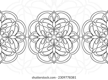 circle, decorative element, ornamental composition, ornament, hand drawing, print, pattern, mandala