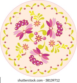 circle decorative floral background