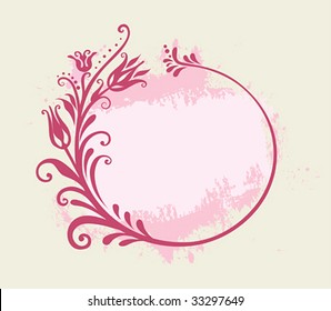 circle decorative floral frame