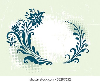 circle decorative floral frame