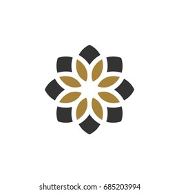 Circle Decorative Flower Logo Template Illustration Design. Vector EPS 10.