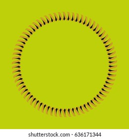 Circle decorative rope effect vector