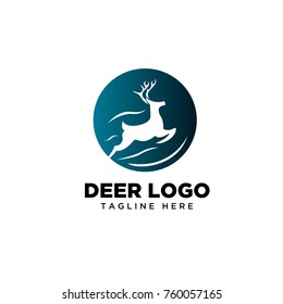 Circle deer flying fast on sky
