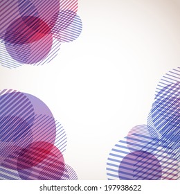 Circle design abstract transparent background. Vector illustration