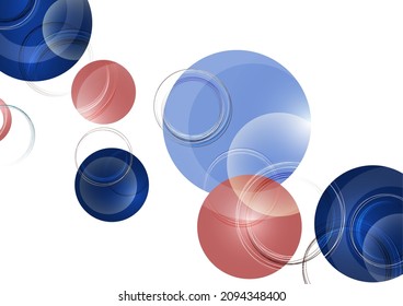 Fondo de diseño de círculo con patrón de círculos superpuestos. Cartel con círculos de colores. Ilustración del vector