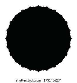 circle design black and white contour