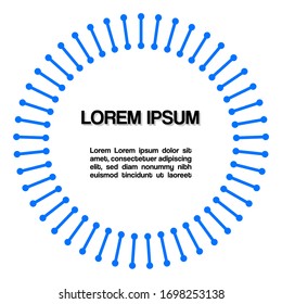 Circle design created with lines with space in the center for text or ads