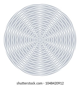 Circle design element. Abstract geometric rotation pattern. Vector art.