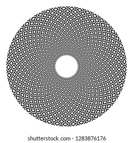 Elemento de diseño circular. Patrón de rotación geométrica abstracta. Arte vectorial.