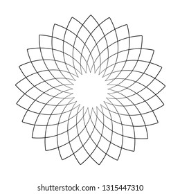 Circle design element. Abstract geometric pattern. Vector art. 