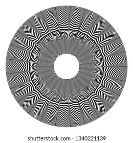 Circle design element. Abstract geometric pattern. Lines texture. Vector art. 