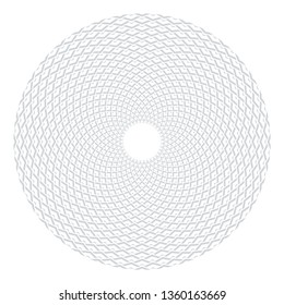 Circle design element. Abstract geometric rotation pattern. Vector art.