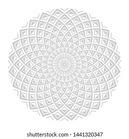 Circle design element. Abstract geometric rotation pattern. Vector art.