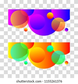 Circle design element. Decor for brochure, banner, flyer. Fluid, color circle, holiday card. Vector illustration	