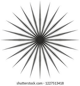 circle design element decoration snowflake illustration vector template sign symbol black isolated graphic round shape 