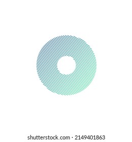 circle design element with donut-shaped gradient color
