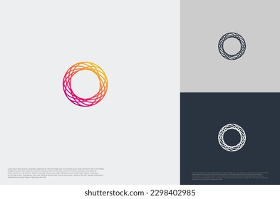 circle design elements abstract company logo vector template