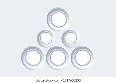 Circle Design frame on wall Realistic picture Photo frame design  