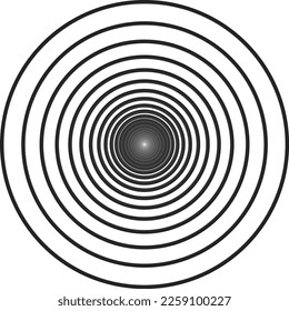 Circle Design in Halftone, Round line Pattern Vector Illustration