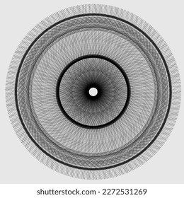 Circle Design in Monochrome. vector line frame . Design element.