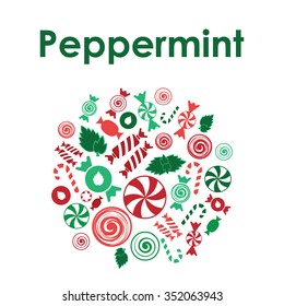 circle design for peppermint flavor