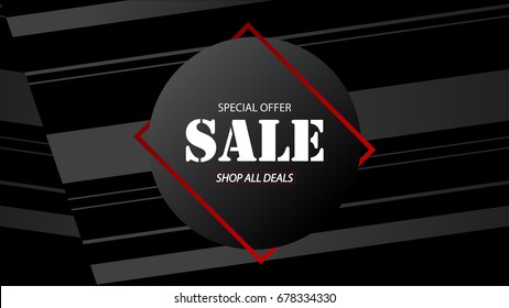 Circle design with sale inscription, vector illustration