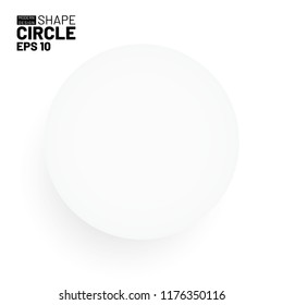 Circle design shape with white color. Creative with modern style on white background. vector illustration.