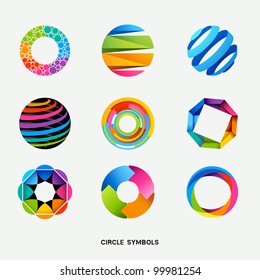 Circle Design Symbols Collection - Vector illustration