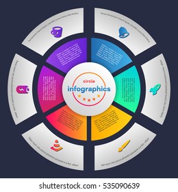 Circle design text box set